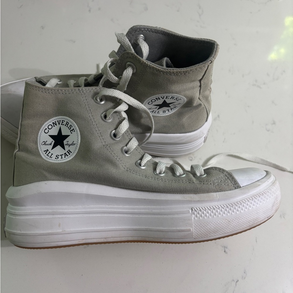Converse Women's High-Top Sneakers - Light Gray